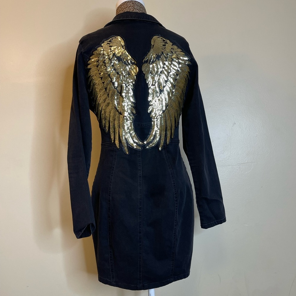 Wings Black Dress